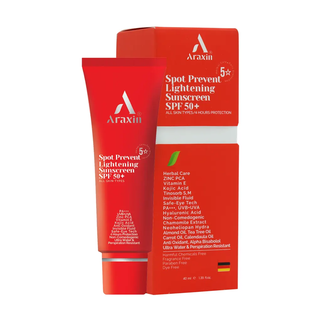 کرم ضد آفتاب روشن کننده و ضد لک SPF50 آراکسین - Image 2